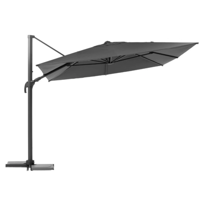 Skæv hældbar parasol rektangulær MELHIA Anthracite / Graphite