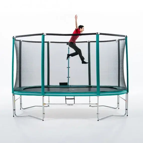 Oval trampolin 430cm med sikkerhedsnet
