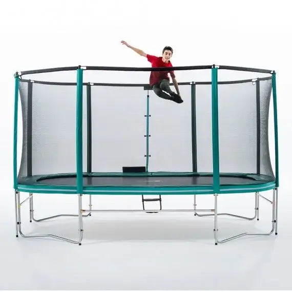 Oval trampolin 490cm med sikkerhedsnet