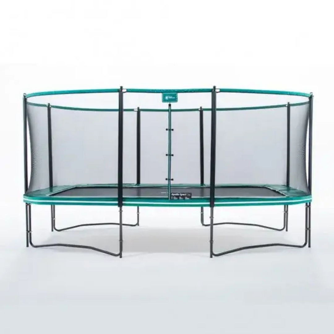 Rektangulær trampolin 500cm med sikkerhedsnet