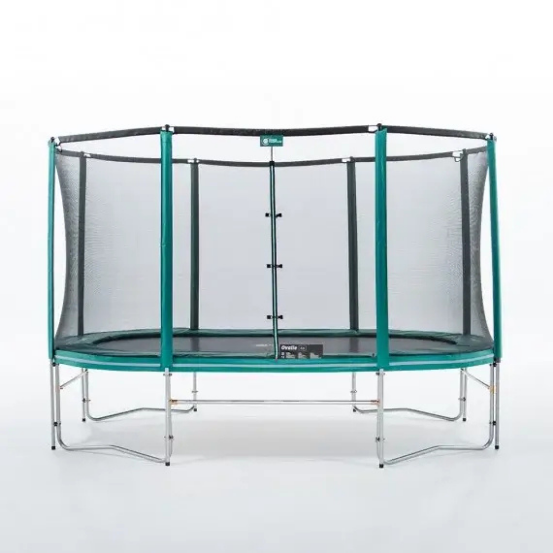 Oval trampolin 430cm med sikkerhedsnet