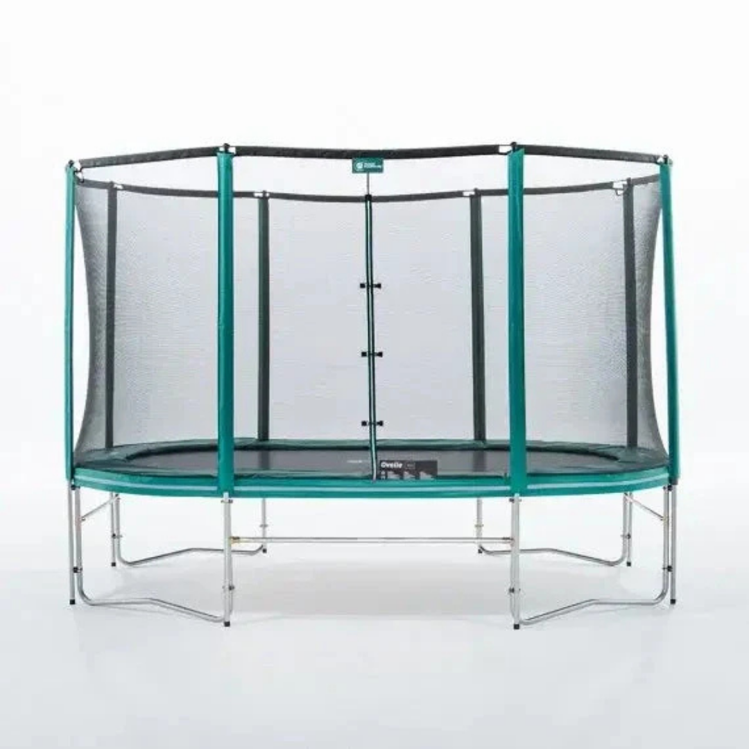 Oval trampolin 360cm med sikkerhedsnet