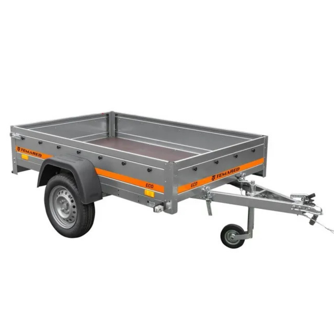 Trailer med presenning og tip