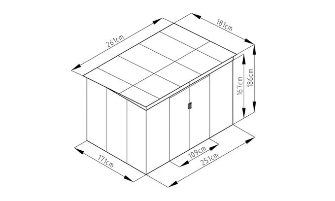 Metalskur SKY C - 4.72m²