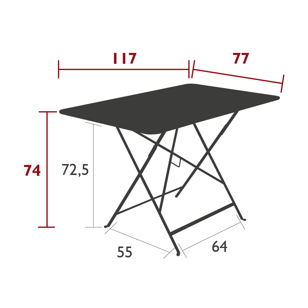 Havebord Bistro - 117x77