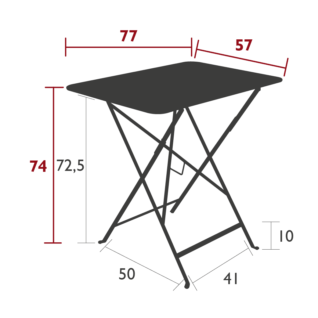 Havebord BISTRO - 77x57