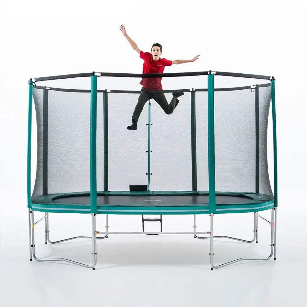 Oval trampolin 360cm med sikkerhedsnet