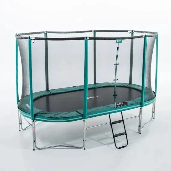 Oval trampolin 360cm med sikkerhedsnet