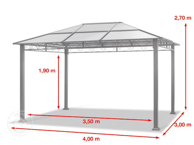Havepavillon, Paradise Deluxe, 3×4 m