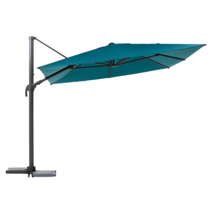 Skæv hældbar parasol rektangulær MELHIA Bleu canard / Graphite