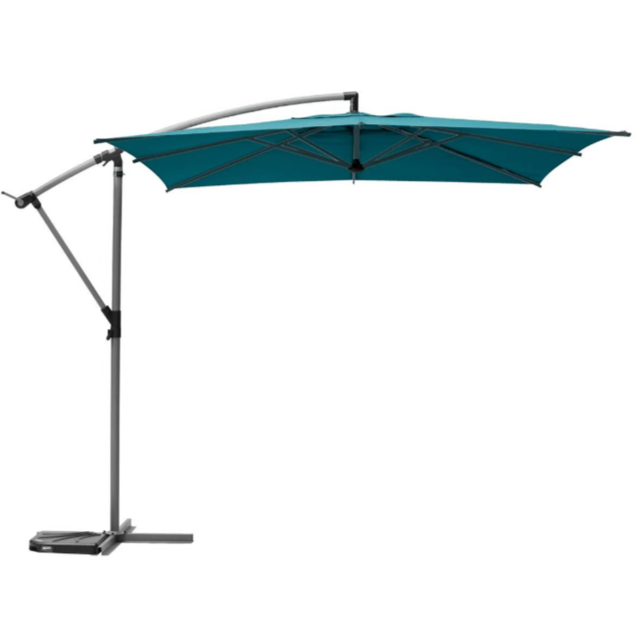Skæv parasol firkantet MANOA Bleu canard