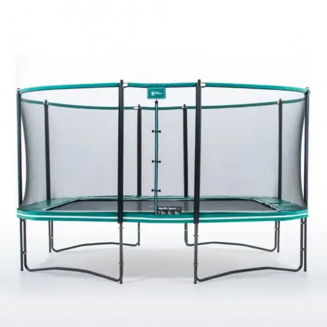 Rektangulær trampolin 400cm med sikkerhedsnet