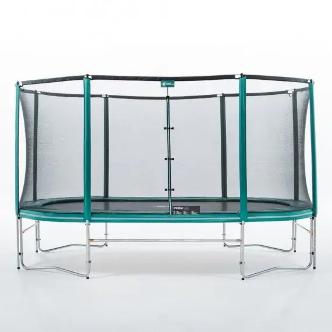 Oval trampolin 490cm med sikkerhedsnet