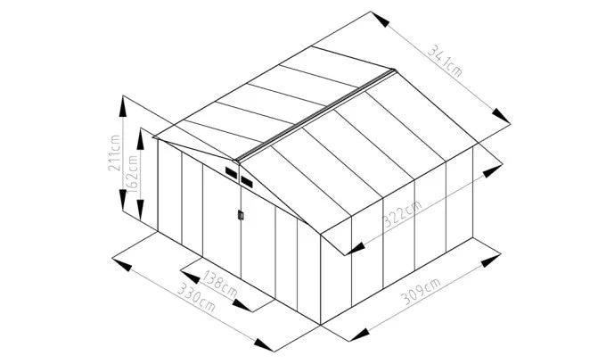 Metalskur ARCHER F - 10.98m²