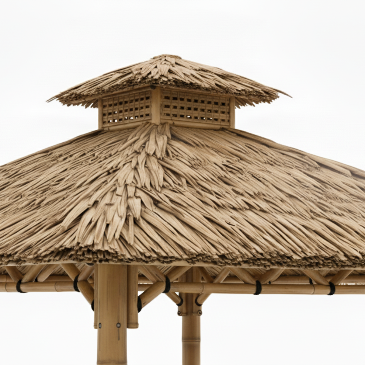 Bambushytte til Haven | Gazebo & Pergola Natur med Tag i Bambus eller Palme | 250x250 & 300x300 cm