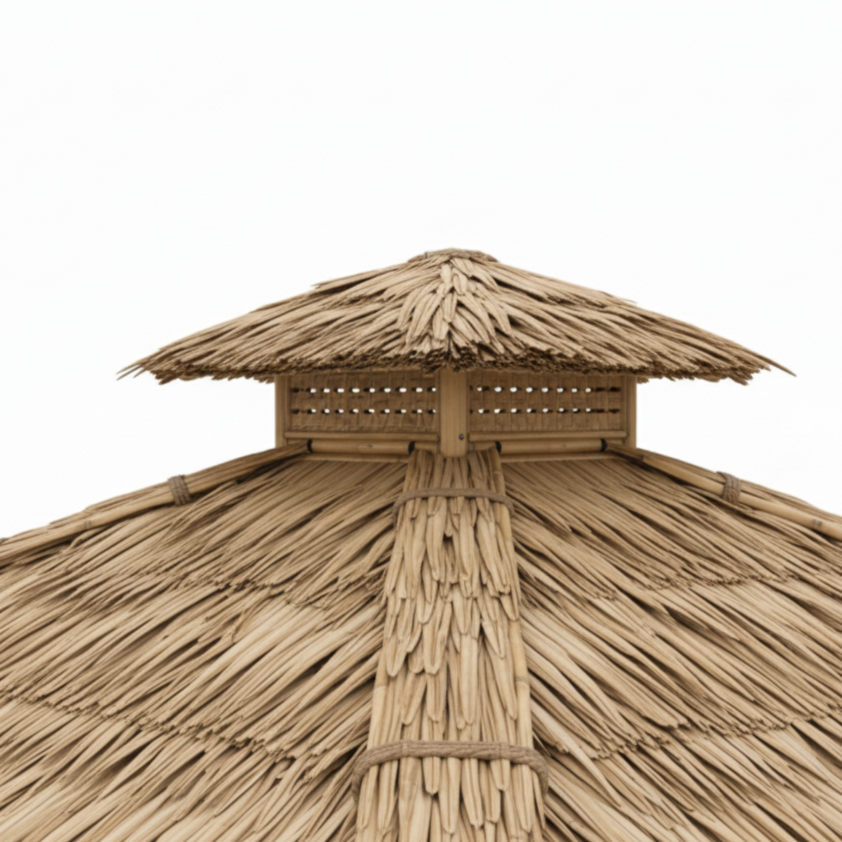 Bambushytte med Bænke M1 | Gazebo & Pergola Natur med Spiseplads | Tag i Bambus eller Palme | 250x250 & 300x300 cm