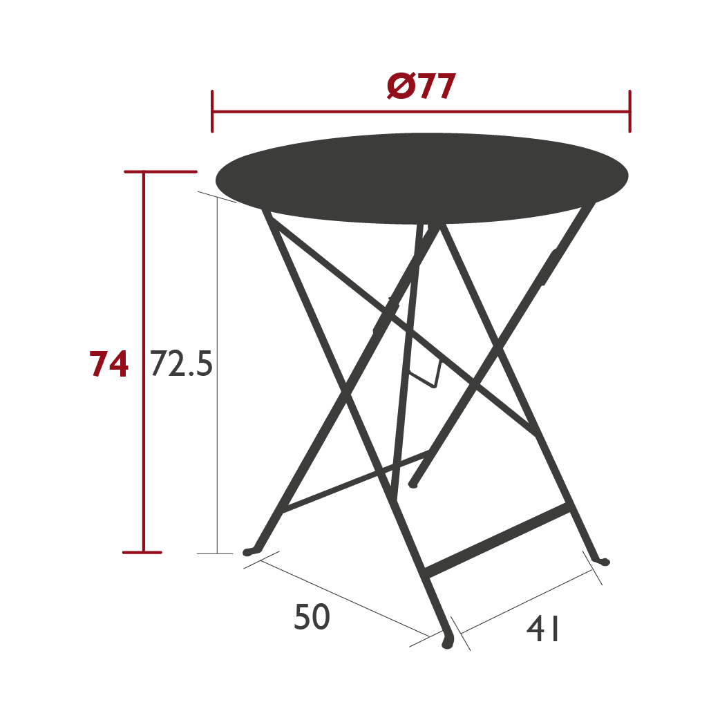 Havebord BISTRO - Ø77