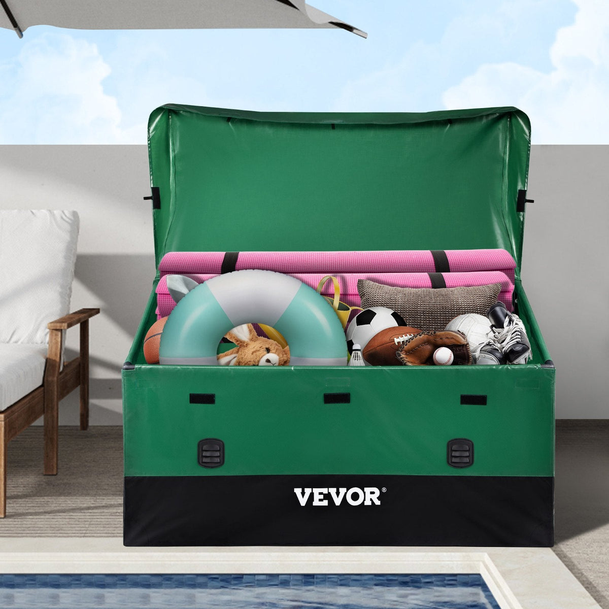 VEVOR - Udendørs Opbevaringskasse XXL 1013L - 147x86x108cm