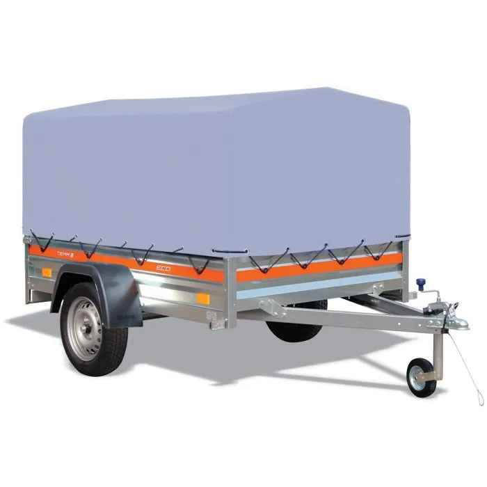 Trailer med presenning og tip