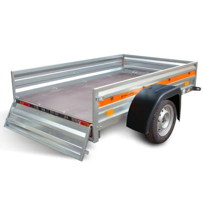 Trailer med presenning og tip