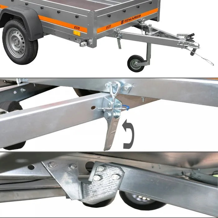 Trailer med presenning og tip