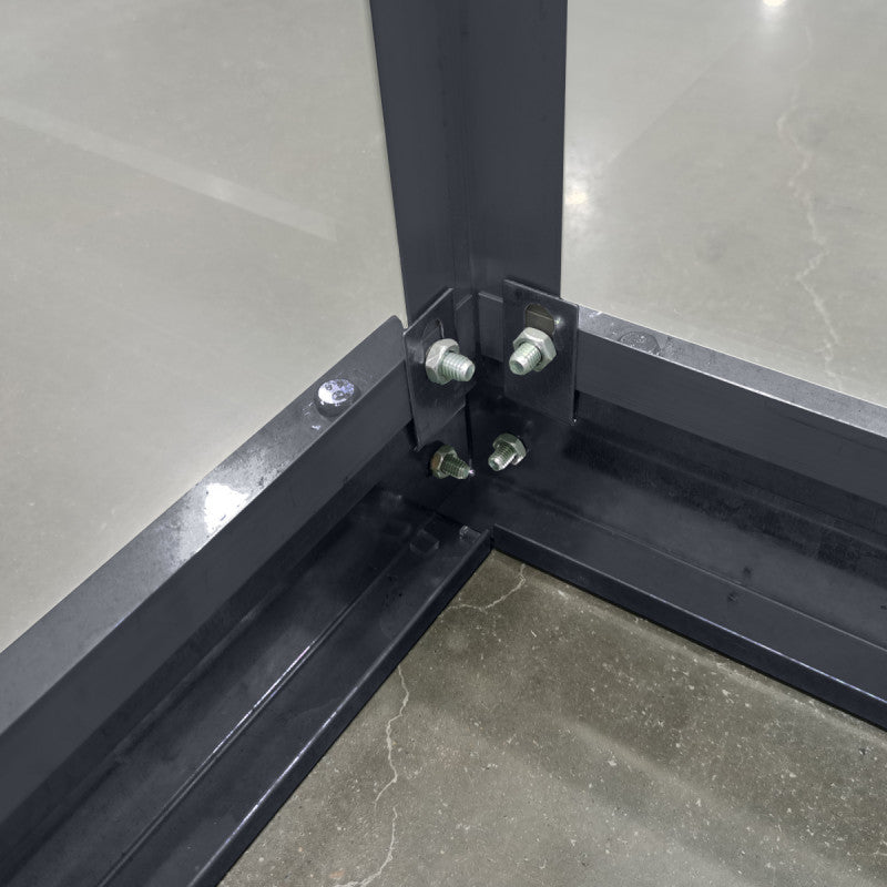 Havedrivhus 4,57m² i Aluminium Antracit og Hærdet Glas 4mm - RINCA