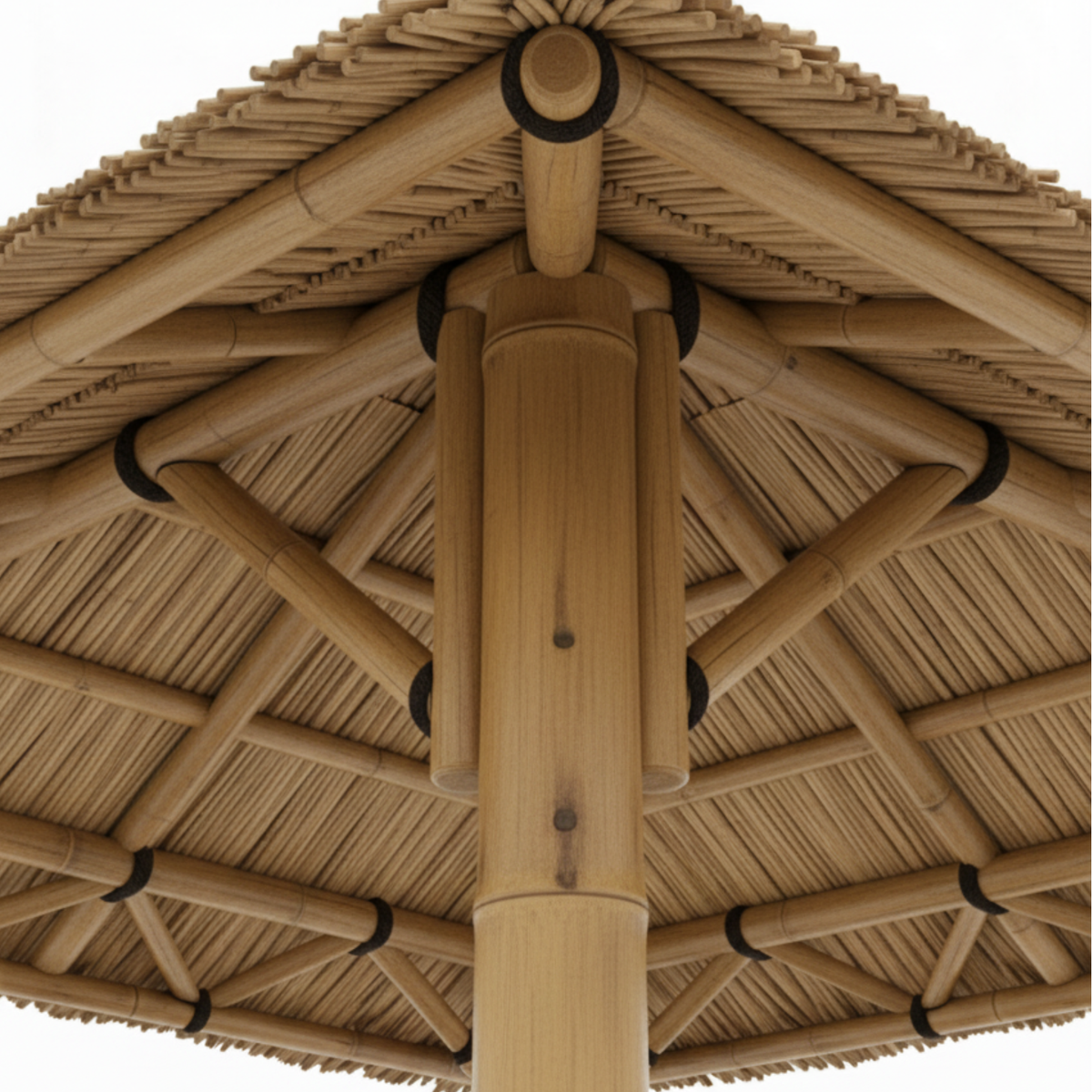 Bambushytte med Hævet Gulv | Balinesisk Gazebo & Pergola med Tag i Bambus eller Palme | 250x250 & 300x300 cm
